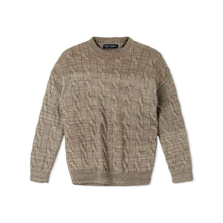Lana Grossa Kinderpullover mit Zopfmuster Strickanleitung – Bild 2 von 3 bei Lieblingsgarn