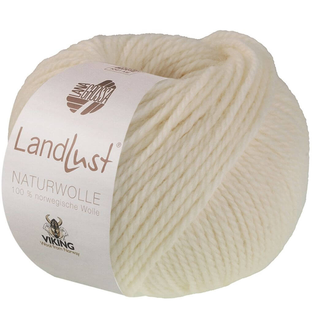 Lana Grossa 1 - Wollweiß Lana Grossa Landlust Naturwolle Lieblingsgarn