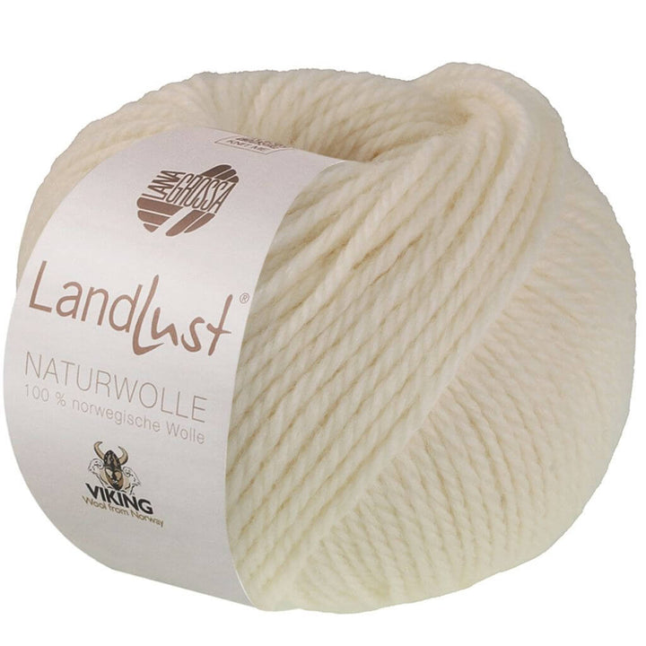 Lana Grossa 1 - Wollweiß Lana Grossa Landlust Naturwolle Lieblingsgarn