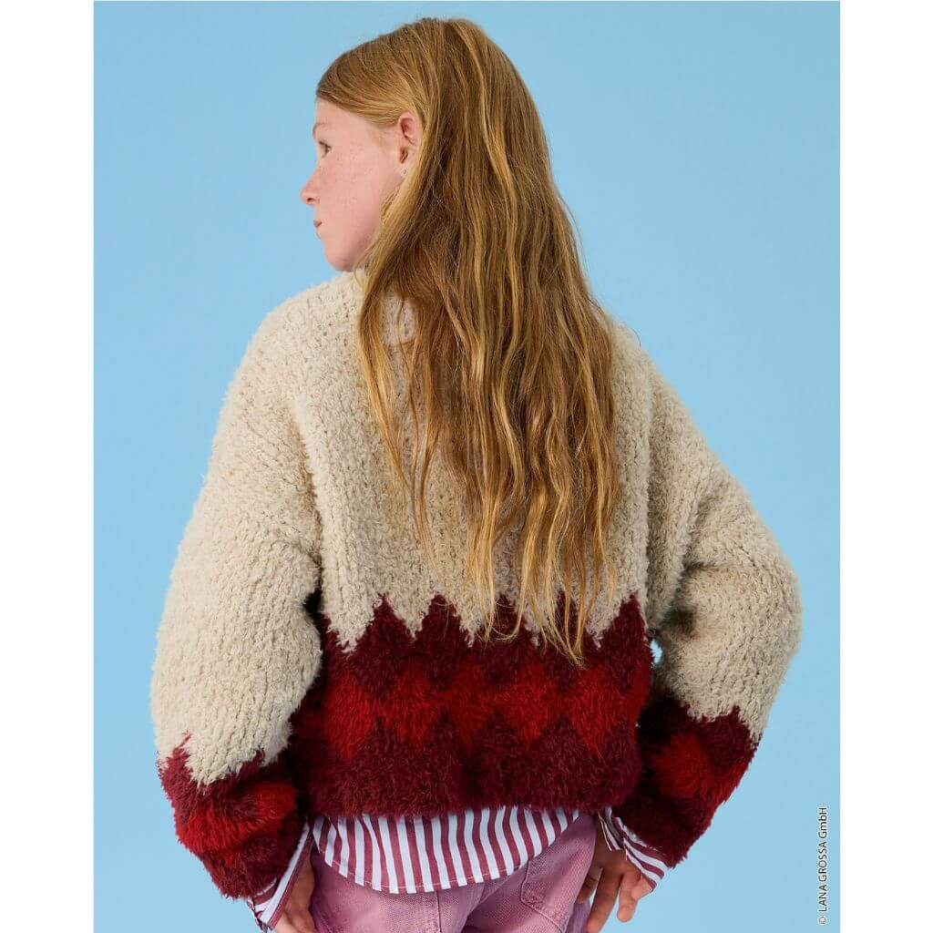 Kinderpullover mit Zackenmuster Strickanleitung - Lana Grossa (Heft)