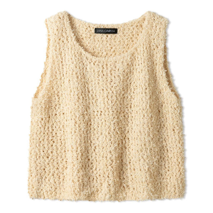 Lana Grossa Pattern Ärmelloses Sommertop mit Lochmuster Strickanleitung - Lana Grossa (Heft) Lieblingsgarn