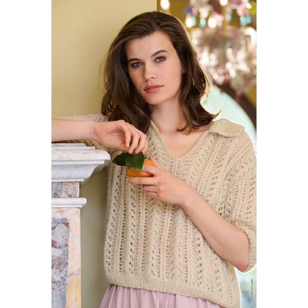 Lana Grossa Pattern Kurzarmpulli mit Polokragen Strickanleitung - Lana Grossa (Heft) Lieblingsgarn