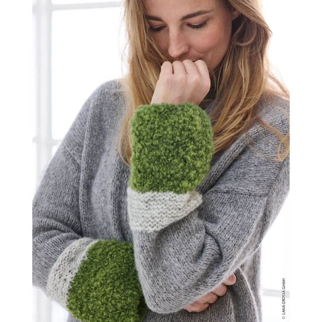 Lana Grossa Pattern Streifen-Kurzmantel Strickanleitung - Lana Grossa (Heft) Lieblingsgarn