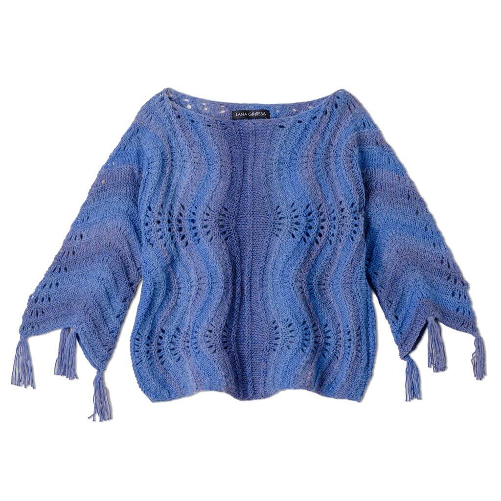 Lana Grossa Pullover im Wellenmuster Strickanleitung von Lana Grossa Lieblingsgarn