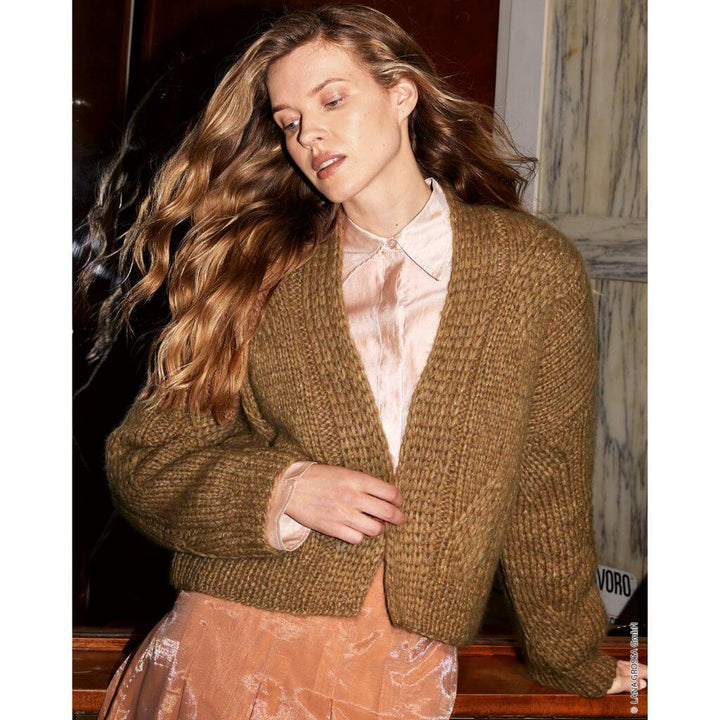Cardigan mit Zopfmuster Strickanleitung - Lana Grossa (Heft)
