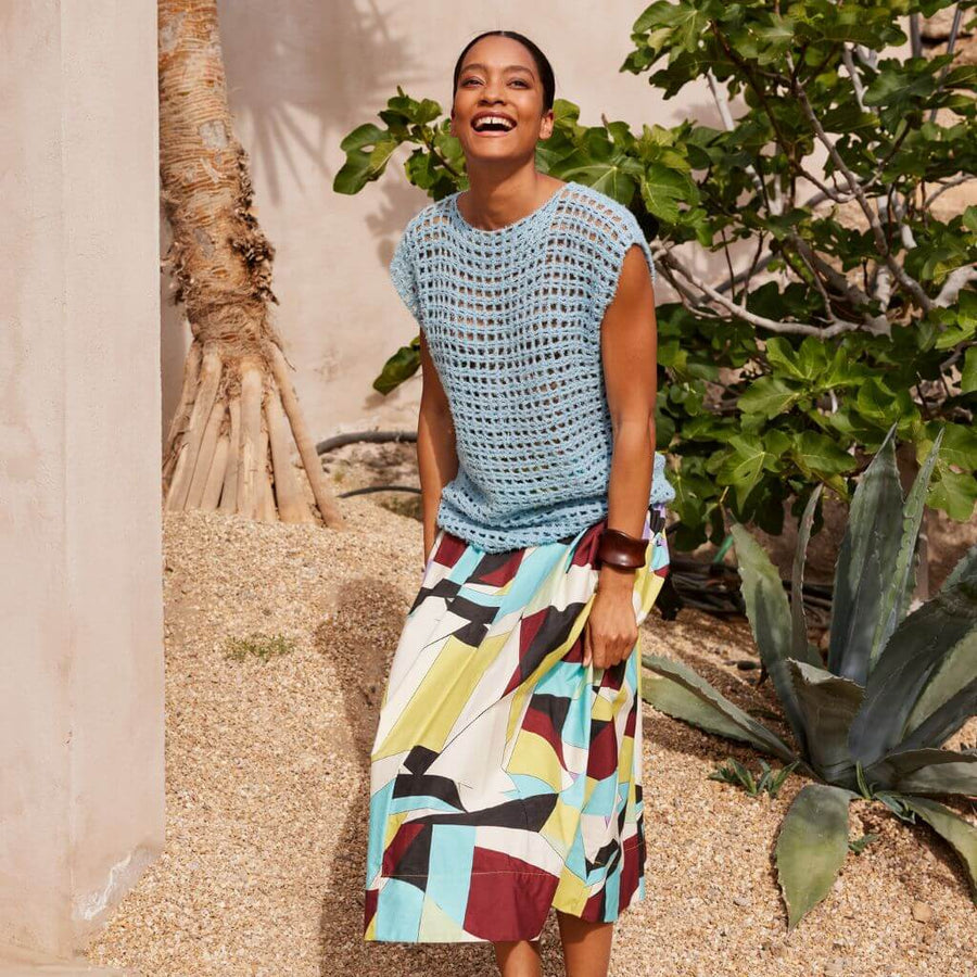 Lana Grossa Pattern Top Gittermuster Häkelanleitung - Lana Grossa (Heft) Lieblingsgarn