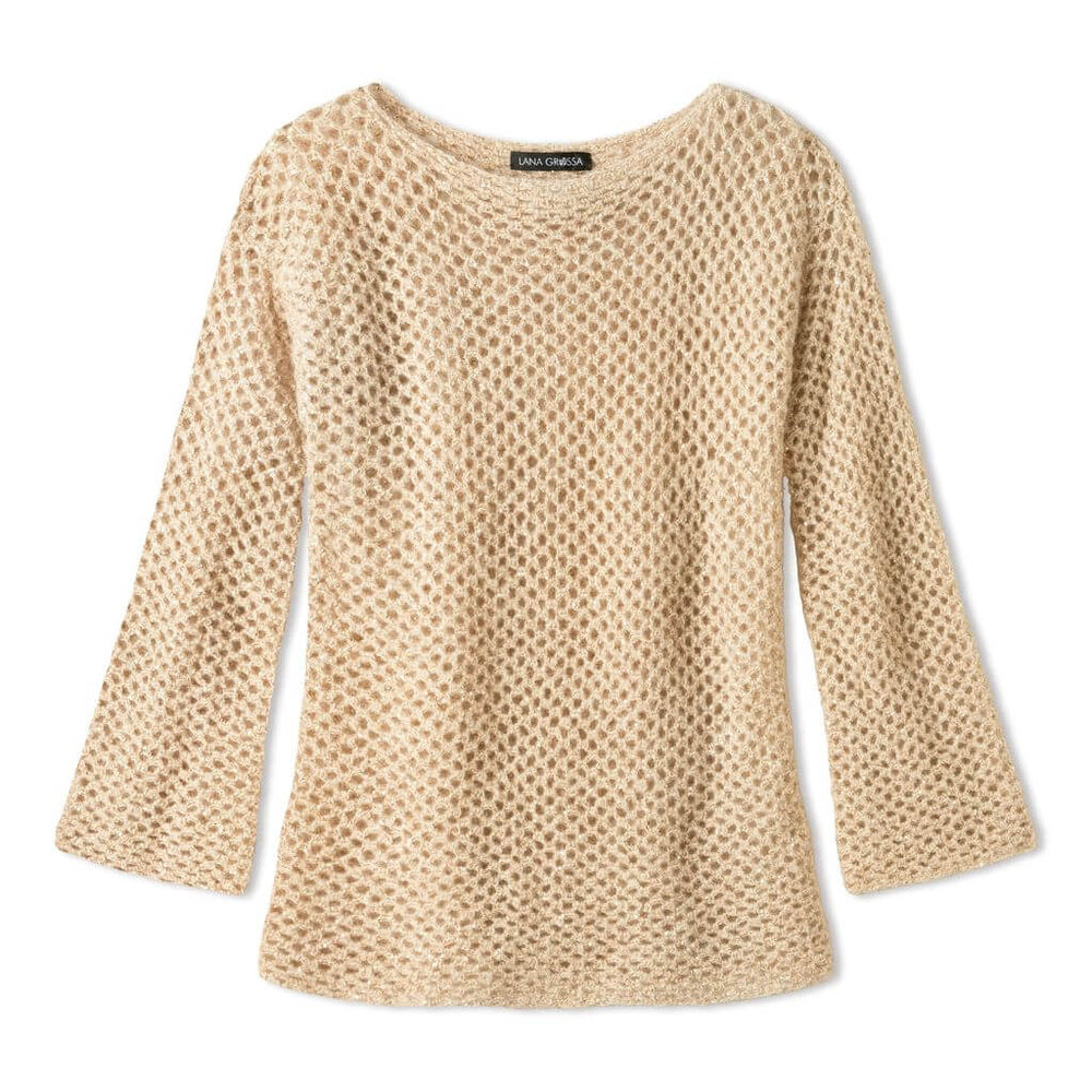 Lana Grossa Pattern Sommerpulli mit Gittermuster Häkelanleitung - Lana Grossa (Heft) Lieblingsgarn