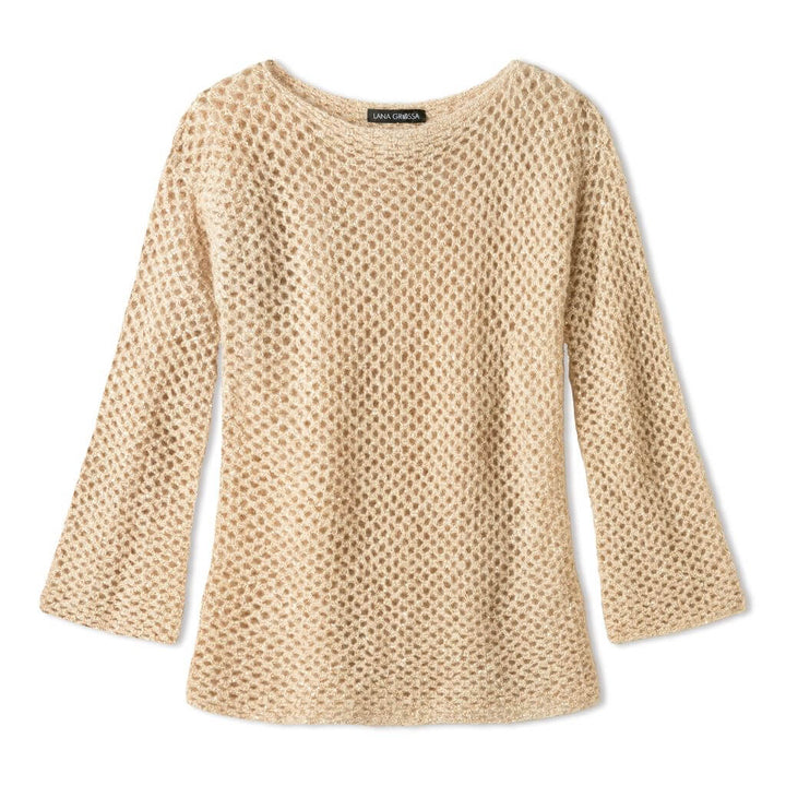 Lana Grossa Pattern Sommerpulli mit Gittermuster Häkelanleitung - Lana Grossa (Heft) Lieblingsgarn