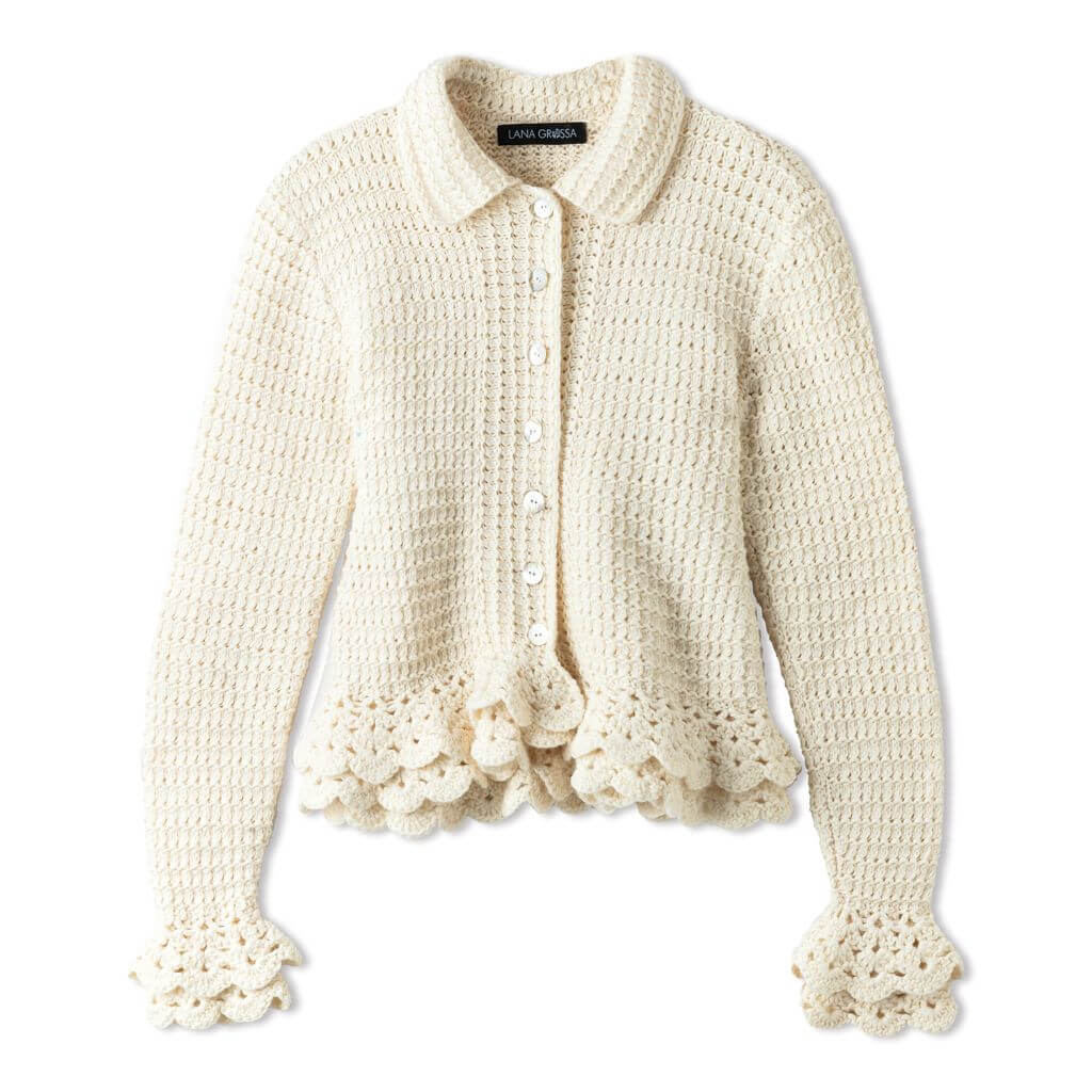 Lana Grossa Pattern Sommerjacke mit Häkelrüschen Häkelanleitung - Lana Grossa (Heft) Lieblingsgarn