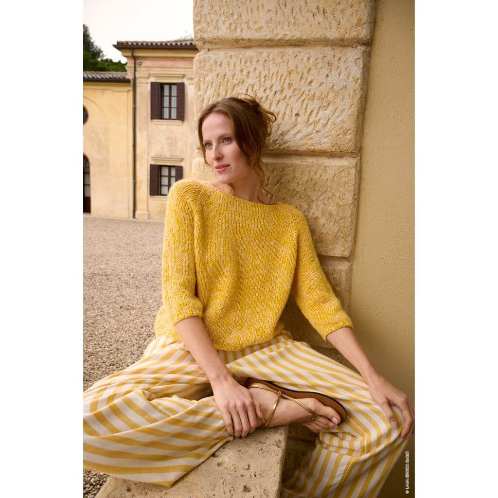 Lana Grossa Pattern Kurzarmpulli mit Raglanpasse Strickanleitung - Lana Grossa (Heft) Lieblingsgarn