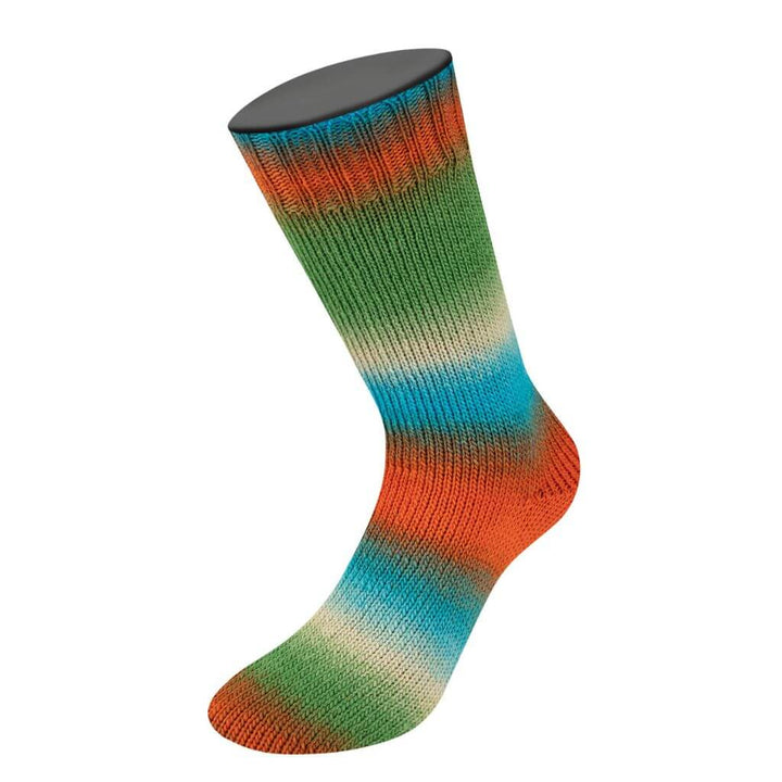 Lana Grossa 8002 - Graubraun/Grège/Kornblume/Flieder/Pastellblau Lana Grossa Meilenweit 100 Color Mix Multi Lieblingsgarn