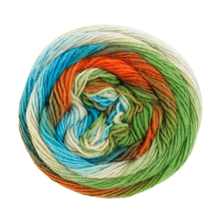 Lana Grossa 8002 - Graubraun/Grège/Kornblume/Flieder/Pastellblau Lana Grossa Meilenweit 100 Color Mix Multi Lieblingsgarn