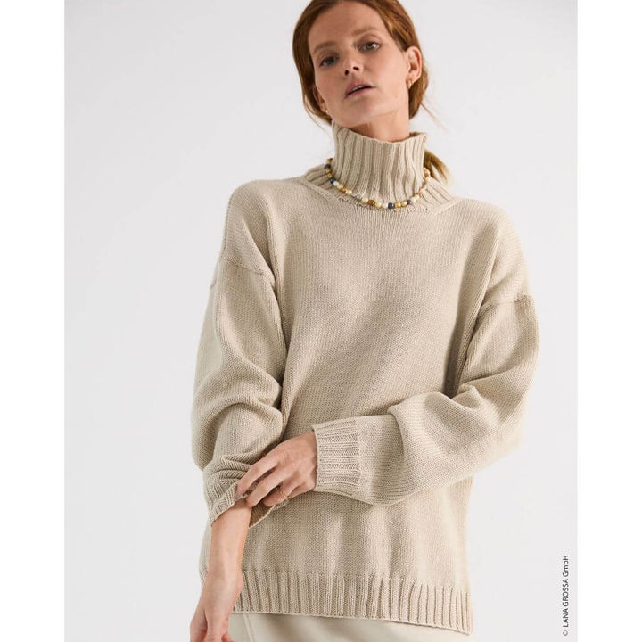 Lana Grossa Pattern Oversized-Stehkragenpullover Strickanleitung - Lana Grossa (Heft) Lieblingsgarn