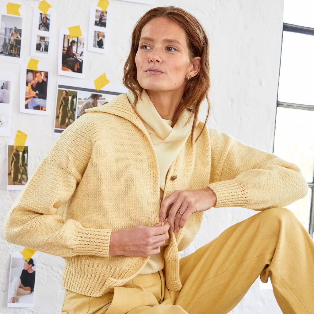 Grobstrick Cardigan mit Kragen Strickanleitung - Lana Grossa (Heft)