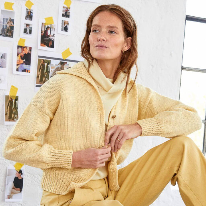 Grobstrick Cardigan mit Kragen Strickanleitung - Lana Grossa (Heft)