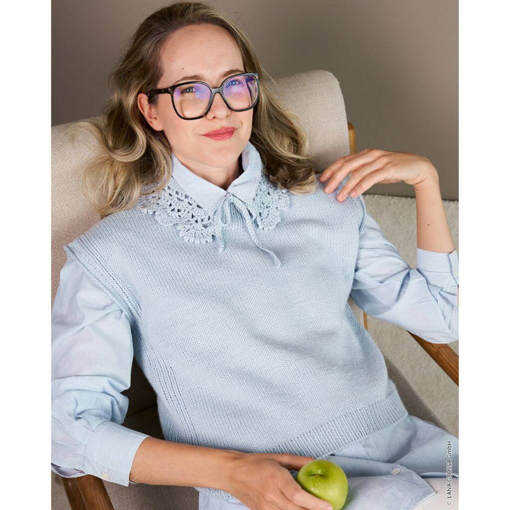 Feinstrick Pullover mit Rundhals Strickanleitung - Lana Grossa (Heft)