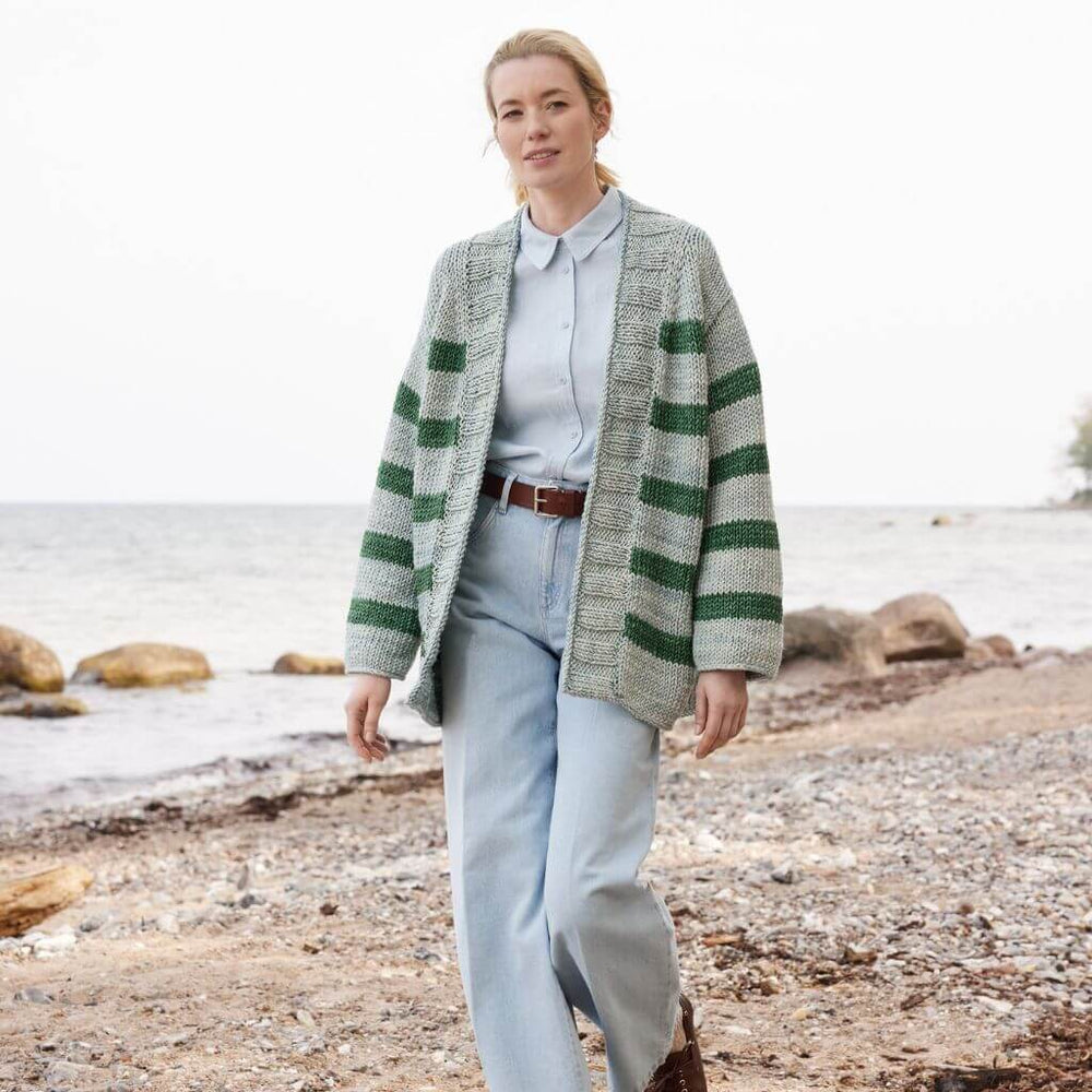 Lana Grossa Top Down Streifenjacke Strickanleitung - Lana Grossa (Heft) Lieblingsgarn