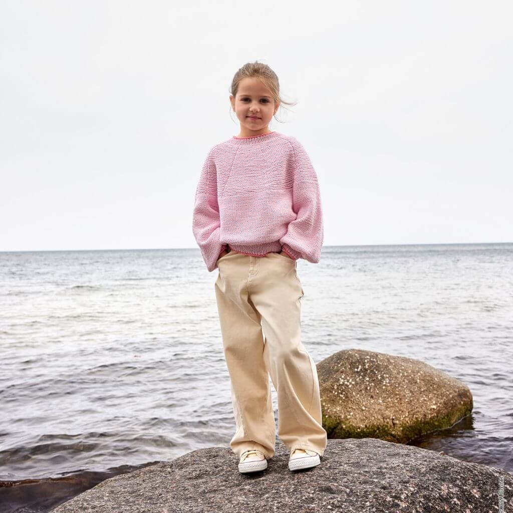 Lana Grossa Top Down Kinderpullover Strickanleitung - Lana Grossa (Heft) Lieblingsgarn
