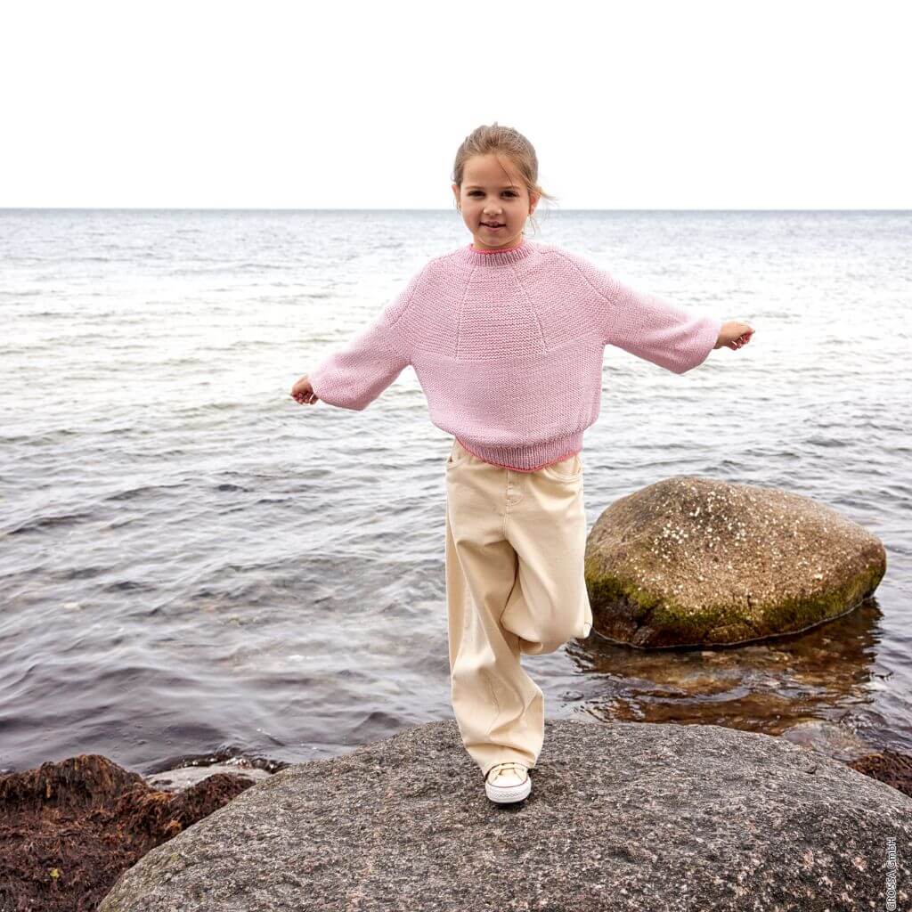 Lana Grossa Top Down Kinderpullover Strickanleitung - Lana Grossa (Heft) Lieblingsgarn