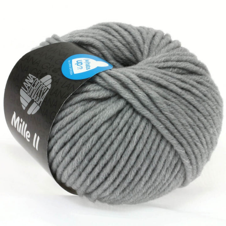 Lana Grossa 043 - Hellgrau Lana Grossa Mille II 50g Lieblingsgarn