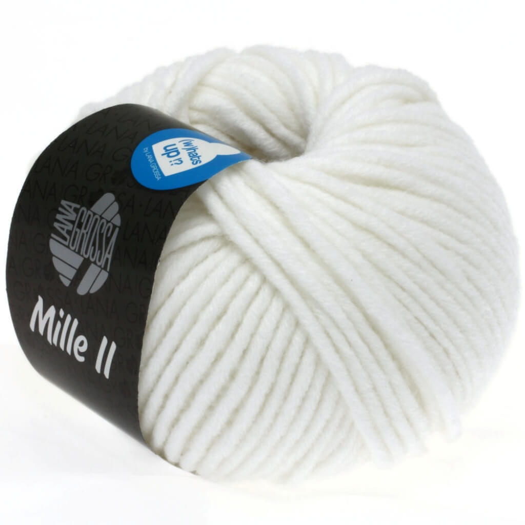 Lana Grossa 075 - Weiß Lana Grossa Mille II 50g Lieblingsgarn
