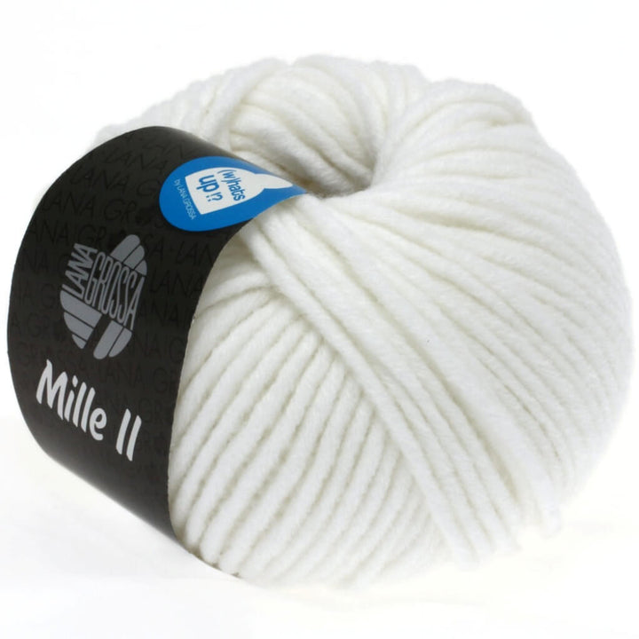 Lana Grossa 075 - Weiß Lana Grossa Mille II 50g Lieblingsgarn