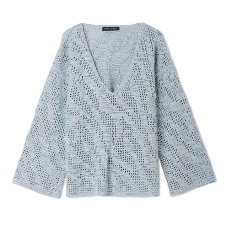 Lana Grossa Pattern V-Pullover Zebramuster Häkelanleitung - Lana Grossa (Heft) Lieblingsgarn