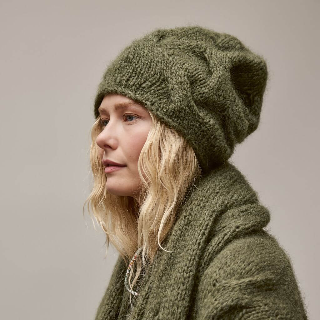 Lana Grossa Mütze mit Zopfmuster Strickanleitung - Lana Grossa (Heft) Lieblingsgarn