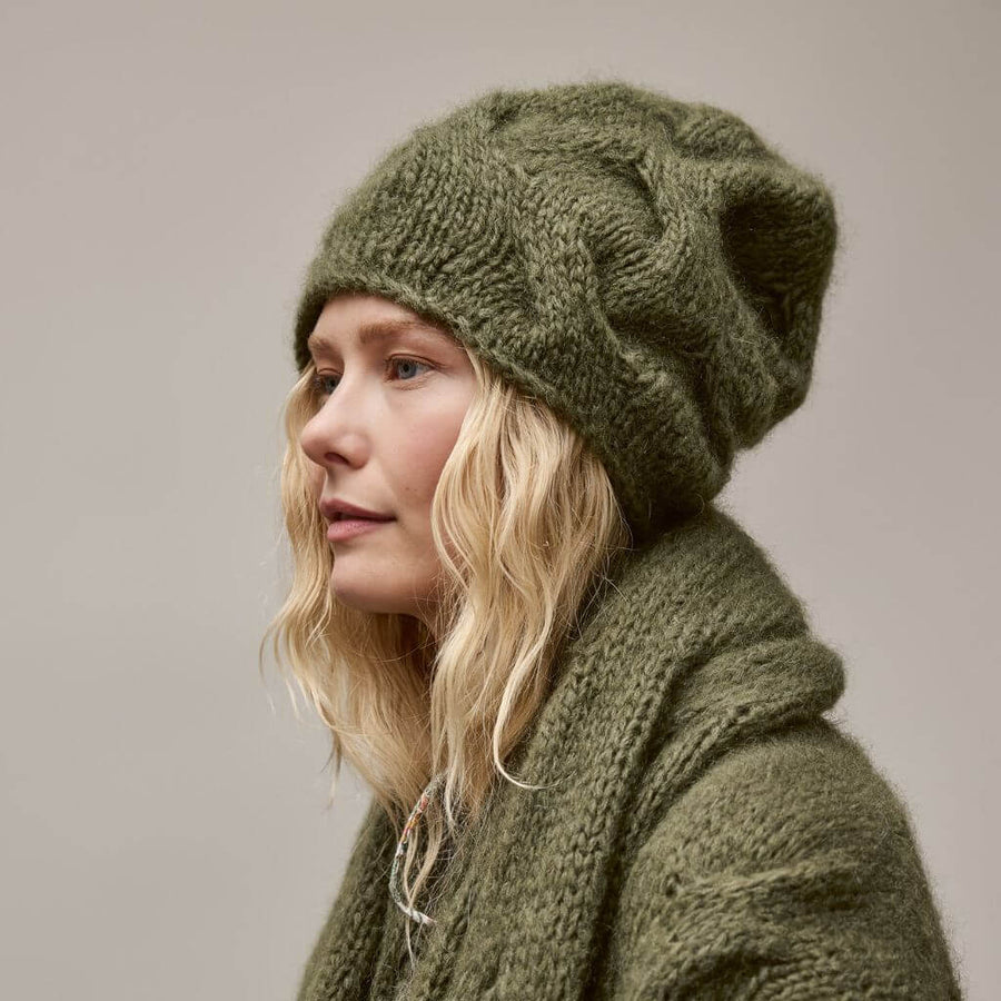 Lana Grossa Mütze mit Zopfmuster Strickanleitung - Lana Grossa (Heft) Lieblingsgarn