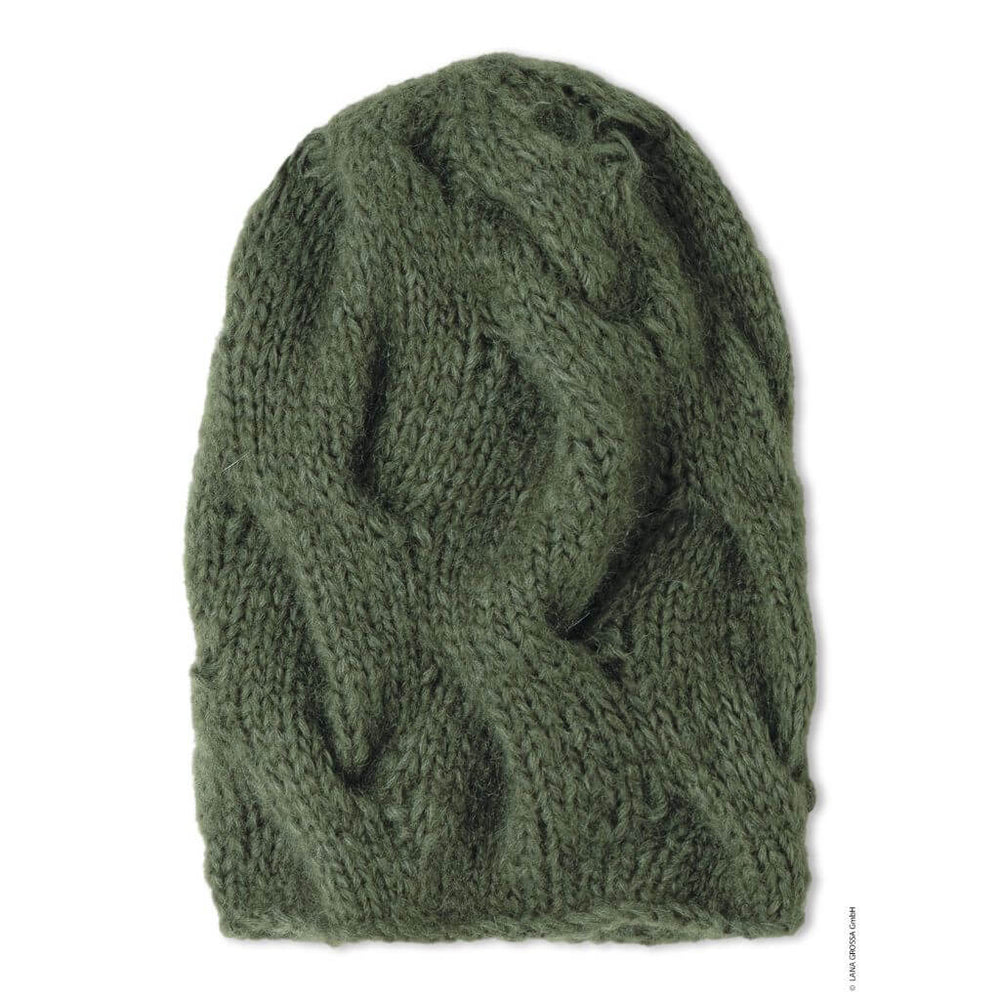 Lana Grossa Mütze mit Zopfmuster Strickanleitung - Lana Grossa (Heft) Lieblingsgarn