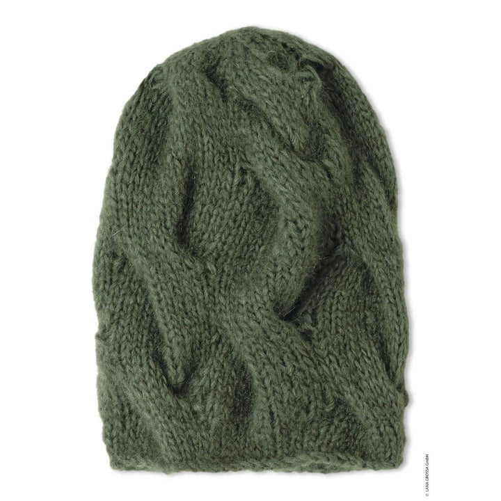 Lana Grossa Mütze mit Zopfmuster Strickanleitung - Lana Grossa (Heft) Lieblingsgarn