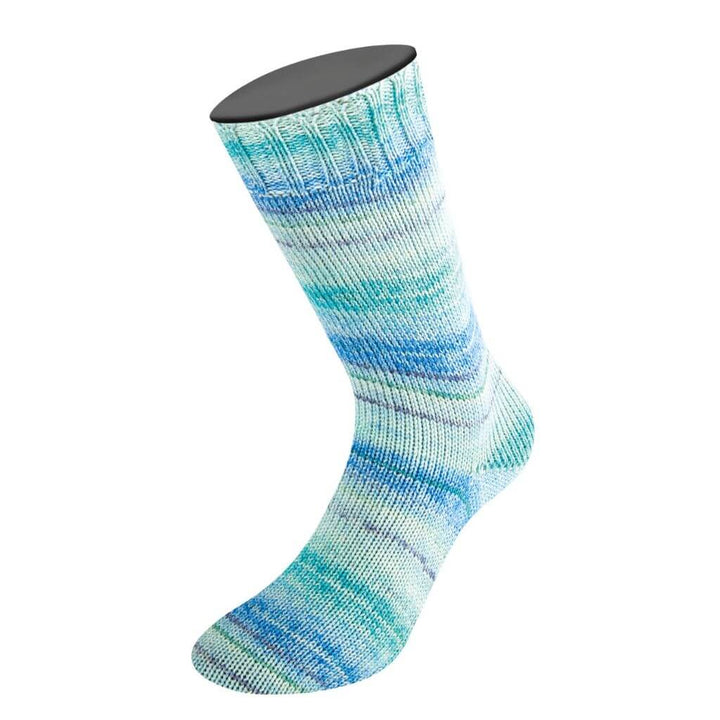 Lana Grossa 4124 - Türkis/Hell-/Weißtürkis/Hellblau/Blau/Grauviolett/ Grün Lana Grossa Mw 100 Merino Extraf. Cremoso Lieblingsgarn