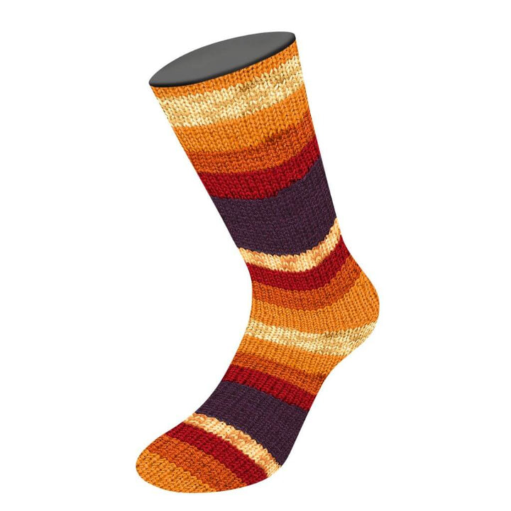 Lana Grossa 3016 - Orange/Rost/Dunkelrot/Creme/Dunkelaubergine/Senf Lana Grossa Meilenweit 100 Aktion Lieblingsgarn