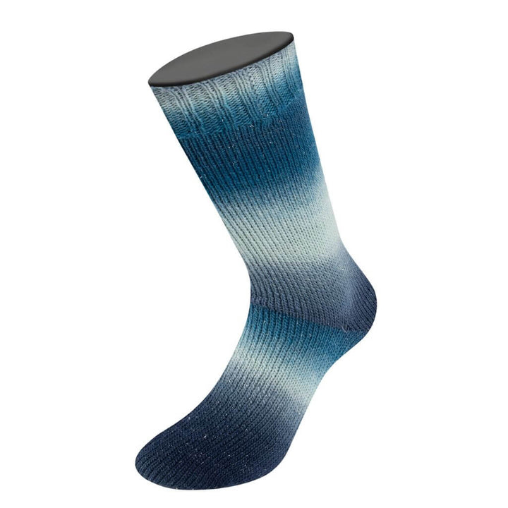 Lana Grossa 7620 - Dunkel-/Graupetrol/Mint/Grau-/Stahlblau Lana Grossa Meilenweit 100 Color Mix Sparks Lieblingsgarn