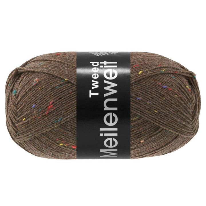 Lana Grossa 184 - Dunkelbraun Lana Grossa Meilenweit 100 Tweed Lieblingsgarn