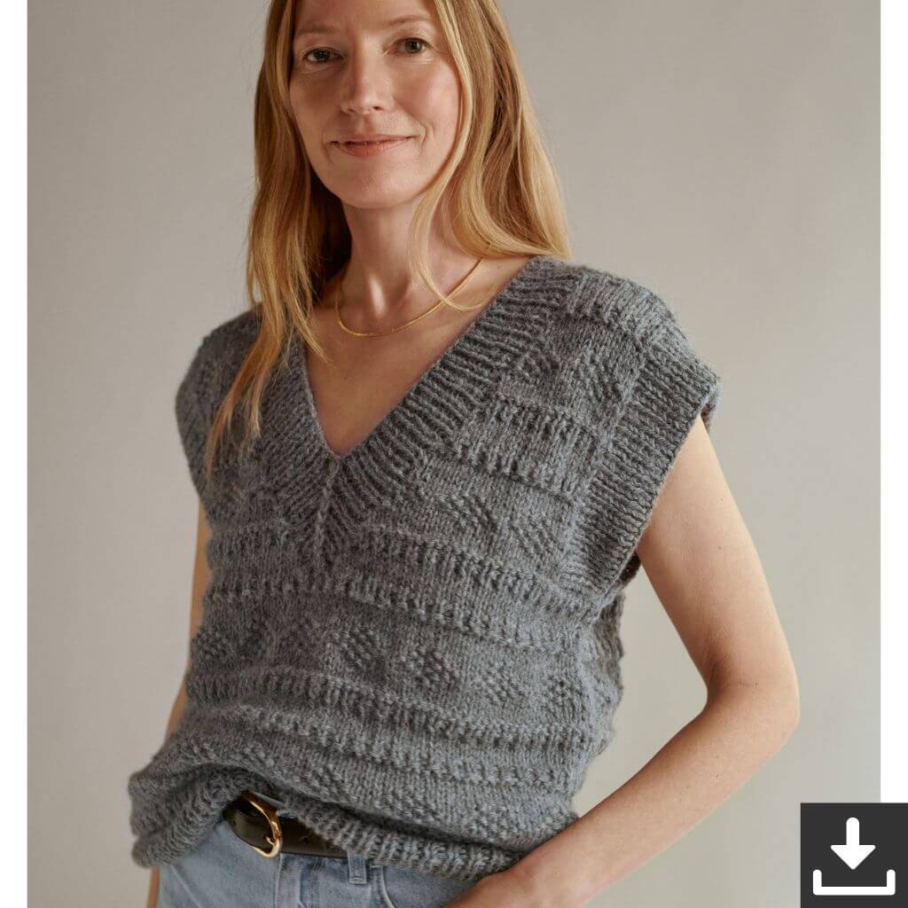 Lana Grossa Pattern Pullunder mit Rechts-Links-Strukturmuster Strickanleitung - Lana Grossa (PDF) Lieblingsgarn