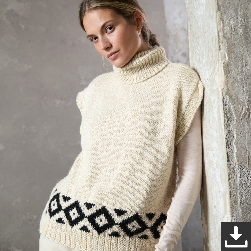 Lana Grossa Pattern Rollkragen-Pullunder Strickset - Lana Grossa (PDF) Lieblingsgarn