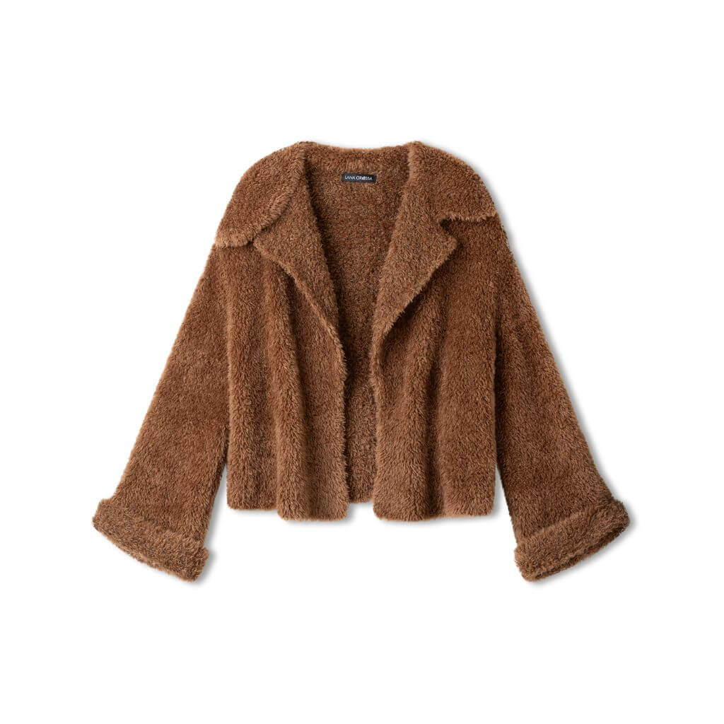 Jacke Reverskragen fur-like Strickanleitung - Lana Grossa (Heft)