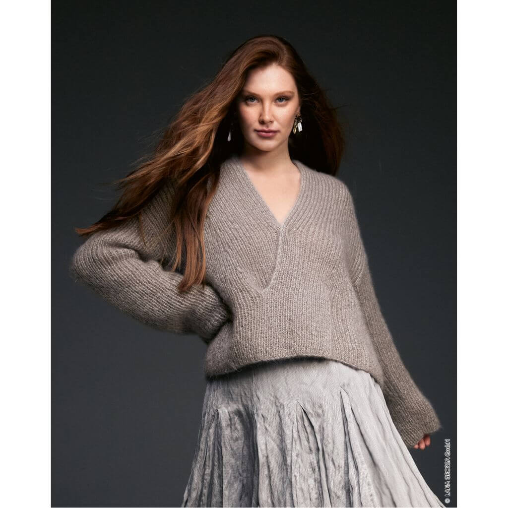 Pullover mit Wickeloptik Strickanleitung - Lana Grossa (Heft)