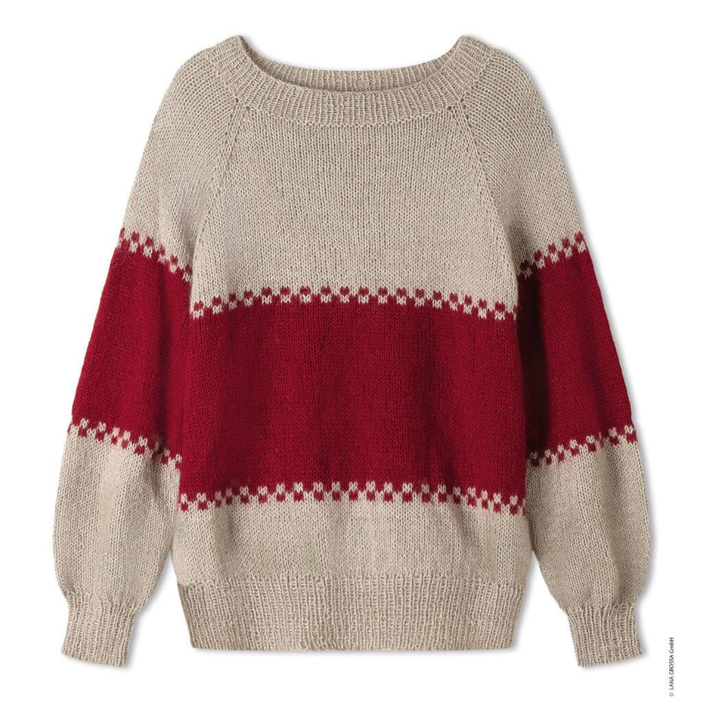 Lana Grossa Raglan Pullover Top-Down Strickanleitung - Lana Grossa (Heft) Lieblingsgarn
