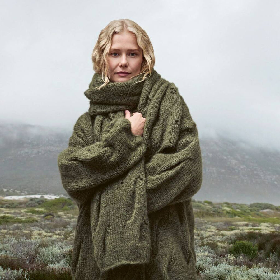 Lana Grossa Schal mit Zopfmuster Strickanleitung - Lana Grossa (Heft) Lieblingsgarn