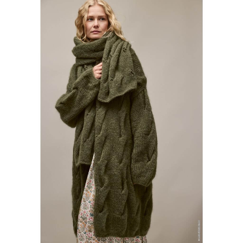 Lana Grossa Schal mit Zopfmuster Strickanleitung - Lana Grossa (Heft) Lieblingsgarn