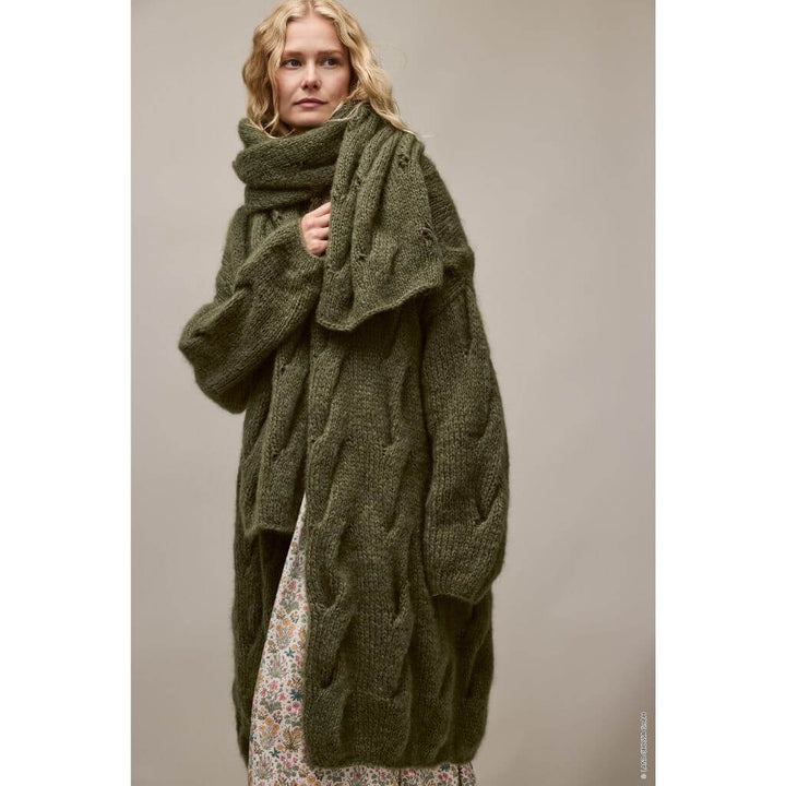 Lana Grossa Schal mit Zopfmuster Strickanleitung - Lana Grossa (Heft) Lieblingsgarn