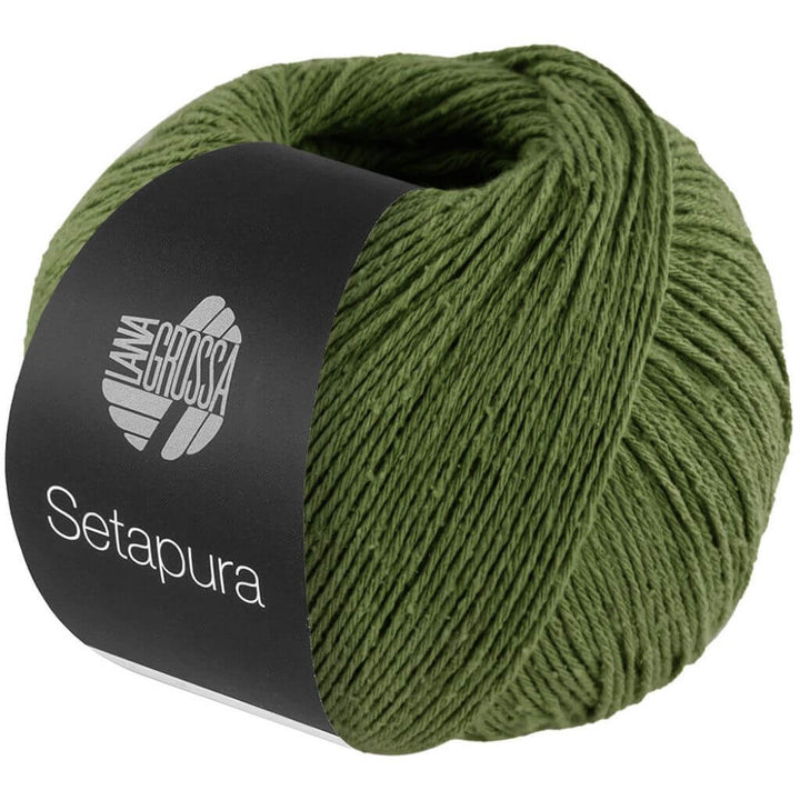 Lana Grossa 18 - Avocadogrün Lana Grossa Setapura 50g Lieblingsgarn