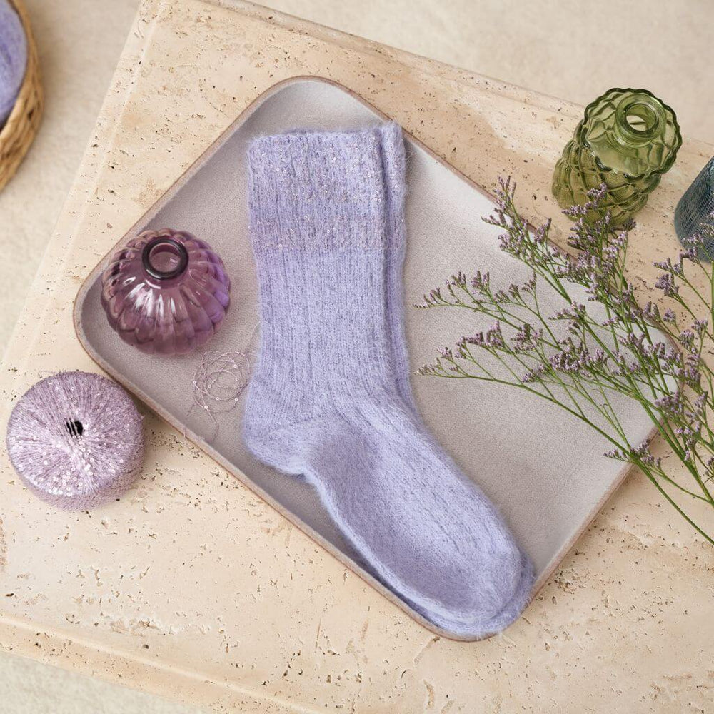 Lana Grossa Pattern Socken mit Glitzerstreifen Strickanleitung - Lana Grossa (Heft) Lieblingsgarn