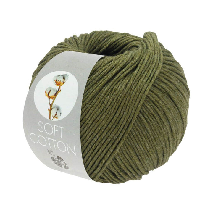 Lana Grossa 50 - Dunkeloliv Lana Grossa Soft Cotton 50 g Lieblingsgarn