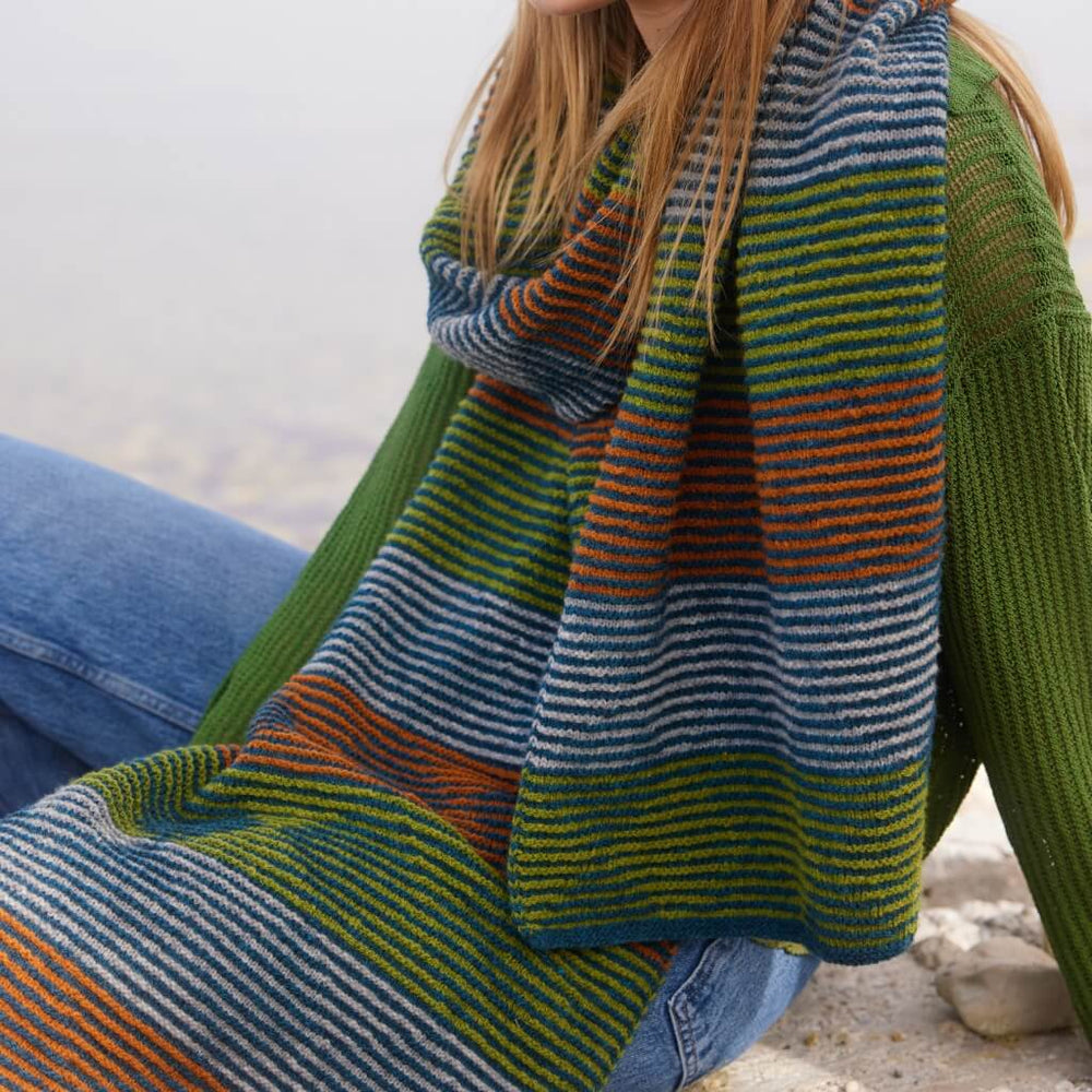 Lana Grossa Schal im Schattenstrickmuster Strickanleitung - Lana Grossa (Heft) Lieblingsgarn