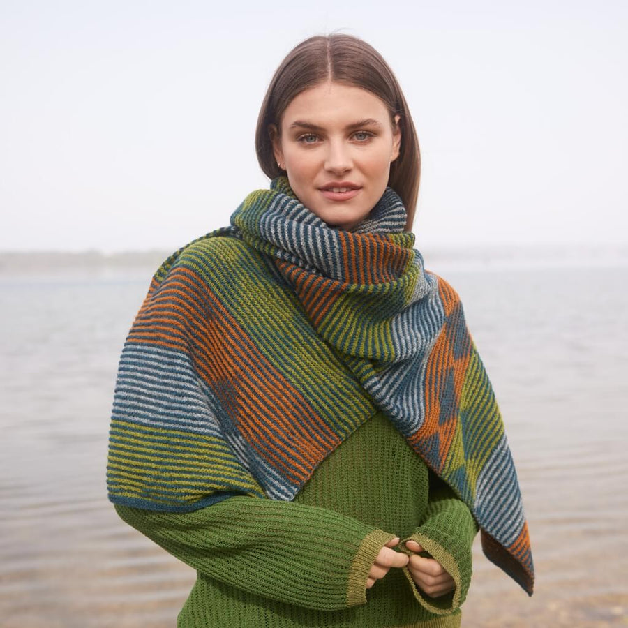 Lana Grossa Schal im Schattenstrickmuster Strickanleitung - Lana Grossa (Heft) Lieblingsgarn