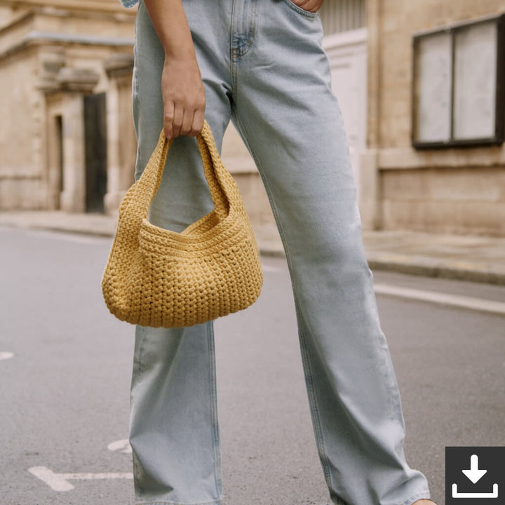 Lana Grossa Pattern Stylische Tasche Häkelset - Lana Grossa (PDF) Lieblingsgarn