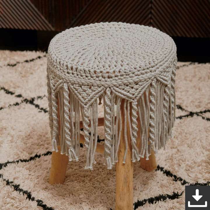 Lana Grossa Pattern Hockerbezug Häkelset - Lana Grossa (PDF) Lieblingsgarn